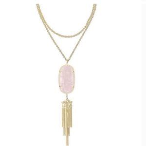 Kendra Scott Rayne Tassel Necklace in light Pink